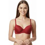 Ebru Silikonlu Destekli Mikro Tulumlu Sütyen - 90B - Bordo