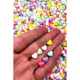 Ebruli Boncuk 8-11-13 Mm Renkli Soft Kalp Karışık Boncuk Takı Yapımı Bead (50 GR)