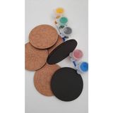Ebrulisler Ahşap Boyama Mandala Temalı 6'lı Bardak Altlığı Hobi Seti 8,5 cm