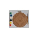 Ebrulisler Çini Desen Ahşap Boyama Hobi Seti 22 cm Renkli Boyalar ve Fırçalarla Eğlenceli Etkinlik