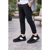 Ebrus Trend JET-011 Line Erkek Günlük Bağcıklı Süet Spor Sneaker Ayakkabı Sst - Siyah/beyaz