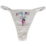 Ebsem Lick me Till ICE Krem Seksi Şeffaf Şeffaf Şeffaf & Pamuk Tanga Bikini Kadın Komik İç Çamaşırı Külot İç Çamaşırı, Pamuk-ekru, Tek Beden