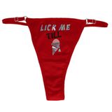 Ebsem Lick me Till ICE Krem Seksi Şeffaf Şeffaf Şeffaf & Pamuk Tanga Bikini Kadın Komik İç Çamaşırı Külot İç Çamaşırı, Pamuk-kırmızı, Tek Beden