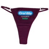Ebsem ORAL ME Seksi Şeffaf Transparan İçini Gösteren Hipster Bikini Kadın Komik İç Çamaşırı Külot İç Çamaşırı Tanga, Pamuk - Bordo, Tek Beden