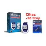Ebsensor Şeker Ölçüm Cihazı + Ebsensor Şeker Stripi 50 Adet