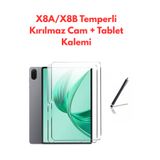 ebulduk Honor Pad X8B/ X8A 11 Inç Tablet Uyumlu Temperli Kırılmaz Ekran Camı + Dokunmatik Kalem ile Beraber