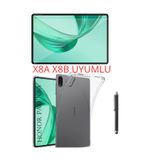 ebulduk Honor Pad X8B X8A 11inç Kılıf Şeffaf Hibrit Köşe Korumalı Airbag Silikon Arka Kapak +Ekran Koruyucu +Kalem