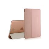 ebulduk Ipad Air 2 Uyumlu 9.7 Inç A1566 Standlı Akıllı Uyku Modlu Pu Deri Tablet Kılıfı RoseGold