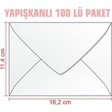 EC Shop Asil Doğan Zarf 100'LÜ 114X162 Ebat Mektup Zarfı Para Zarfı Davetiye Zarfı