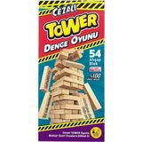 EC Shop Cezalı Jenga Denge Oyunu 54 Ahşap Blok ile Eğlenceli Aile Oyunu için Doğal Ahşap