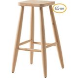 EC Shop Ehm Ahşap Mobilya Dekorasyon Ahşap Kare Bar Tabure Sandalye 65 cm