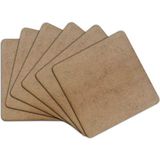 EC Shop Eva Lazer Toptan 32 cm Kare 20 Adet Naturel Ahşap Supla Tahtası Ham Mdf Ahşap Supla Levha Sunumluk