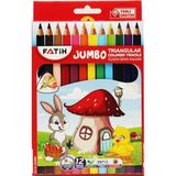 EC Shop Fatih Jumbo Üçgen Kuru Boya Kalemi 12 Renkli Adet ile Eğlenceli Çizim Deneyimi Sunar