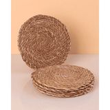 EC Shop Hasır 6’lı Bardak Altlığı 12 cm Çay Fincan Kupa Mum Altlığı Dekoratif Supla