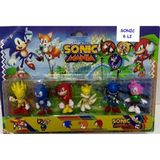 EC Shop Lazimbana Süper Sonic 6 Figür ve Süper Sonic Arkadaşları Sonik Oyuncak - Renkli