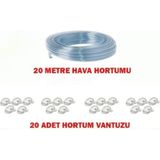 EC Shop Mutlu Akvaryum Akvaryum Hava Hortumu 20 Metre + 20 Adet Vantuz