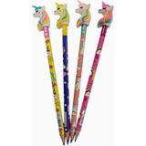 EC Shop Sevgi Kırtasiye Unicorn Başlıklı Kurşun Kalem Seti 4 Lü Set