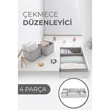 EC Shop Smyak Alas 2' Li 4'lü Çok Amaçlı Dolap Içi ve Çekmece Içi Düzenleyici Organizer Kutu Seti 4.9 13