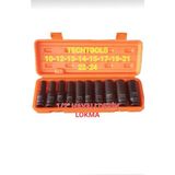 EC Shop Techtools Havalı Lokma 10'lu 1/2'' Tam Profesyonel Uzun Derin Siyah Lokma Takımı