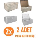EC Shop Yegge 2 Adet Sert Kapaklı Kutu Hurç Mega Boy 60 x 40 x 30 x Çok Amaçlı Kutu Hurç Uzun Ömürlü Hurç Kutu Yegge Mega
