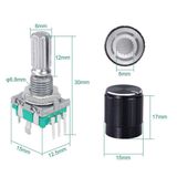 EC11 Rotary Encoder Butonlu 20 Adım + Pot Başlığı Pwm 360 Derece Döner Butonlu Dijital Potansiyometre Menu Motor Hız Ayar Kontrol Güç Kaynağı Elektronik Devre Otomasyon Medikal