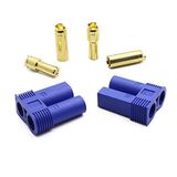 EC5 Dişi Erkek Konnektör Çifti 5mm Altın Banana Tip 100A RC Lipo Pil Batarya Akü Bağlantı Soketi Gold Bullet Model Uçak Drone Multicopter Quadcopter Helikopter