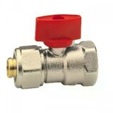 Eca 102122031 1/2 Pex Kırmızı Volanlı Rakorlu Mini Küresel Valf