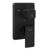 Eca 102167351C1-K Sıva Üstü 3 Yollu Mat Siyah Royal Ankastre Banyo Bataryası