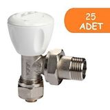 ECA 25 Adet Eca Rv3 1/2 Köşe Radyatör Valfi Pex Petek Havlupan Vanası 602120721 Çok Renkli