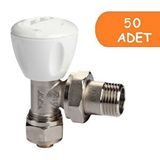 ECA 50 Adet Eca Rv3 1/2 Köşe Radyatör Valfi Pex Petek Havlupan Vanası 602120721 Çok Renkli