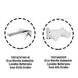 ECA Eca Novita Ankastre Gömme Lavabo Bataryası Set (102167614h-k+102166603h) Gümüş