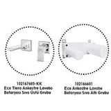 ECA Eca Tiera Ankastre Lavabo Bataryası Set/çift Rozet (102167605-kk+102166601) Gümüş