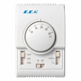 ECA Elektromekanik Fancoil Termostatı - 2 Borulu Tüm Markalarla Uyumlu, 3 Kademeli Fan Hız Ayarlı, Sıcak-Soğuk Seçimli Oda Termostatı (CE Belgeli)