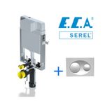 Eca Serel Smooth Asma Klozet için Gömme Rezervuar ve Panel Krom