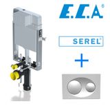 Eca Serel Smooth Asma Klozet İçin Gömme Rezervuar ve Panel