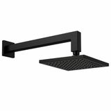 ECA Tiera Mat Siyah Duş Başlığı 25x25 cm, 40 Cm Duvardan Çıkış Borusu Dahil - 102145053C1