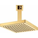 Eca - Tiera Tavandan Duş Başlığı Seti Altın 20X20 cm (Duş Iniş Borusu Dahil) Outlet - 102845032- - 20 x 20 cm