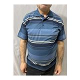 ECALAMODE Yetişkin Erkek Çizgili Polo Yaka Penye Tişört – Baba Tişörtü – Yazlık Rahat Kesim