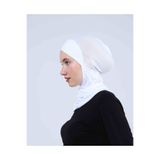 Ecardin Çapraz Hijab Türban Çapraz Boyunluklu Bone - St 232 Beyaz