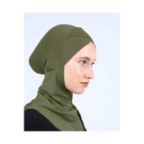 Ecardin Çapraz Hijab Türban Çapraz Boyunluklu Bone - St 232 Haki