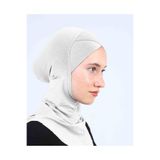 Ecardin Çapraz Hijab Türban Çapraz Boyunluklu Bone - St 232 Krem