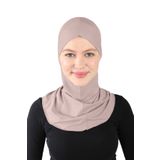 Ecardin Çapraz Hijab Türban Çapraz Boyunluklu Bone - ST232 Duman Gülü