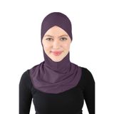 Ecardin Çapraz Hijab Türban Çapraz Boyunluklu Bone - ST232 Mürdüm