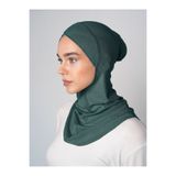 Ecardin Çapraz Hijab Türban Çapraz Boyunluklu Bone - ST232 Zümrüt