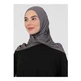 Ecardin Hanfendy Serisi Premium Scarfs Hijab Tesettür Türban- ST058 Koyu Gri