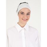 Ecardin Nefes Alan Kumaş Bandana Bone - Krem - Ecardin - Standart