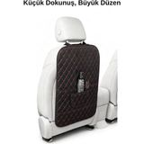 Ecarteks Araç Koltuk Arkası Organizer 1 Adet Deri - Oto Eşya Düzenleyicisi Cepli Lüks Tasarım - Kırmızı - Siyah - Kırmızı