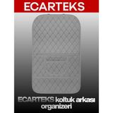 Ecarteks Araç Koltuk Arkası Organizer Deri - Oto Eşya Düzenleyicisi Cepli Lüks Tasarım - Gri