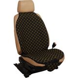 Ecarteks Ergonomik Ön Iki Koltuk Kılıf Minderi Siyah Kumaş Sarı Nakış