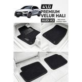 ECARTEKS Premium Quality Car Accessories Audı A3 2020 Sonrası Uyumlu Premium Velur Halı Paspas Takımı - Özel Topuk Destekli - Siyah